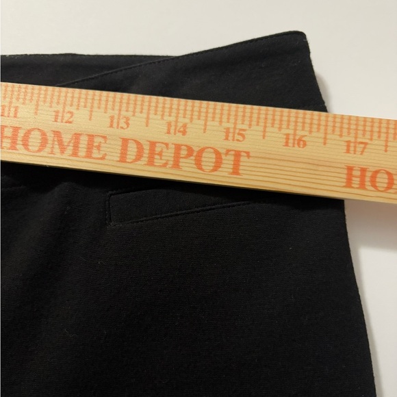 Eileen Fisher Soft Viscose Classic Black Straight Leg Pants. 2 Button Closure. - Picture 6 of 12